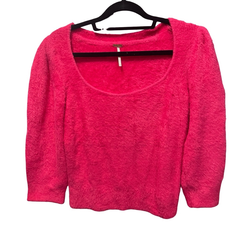 Free People Pink moonbeam Knit Crew Neck Sweater - Picture 1 of 5